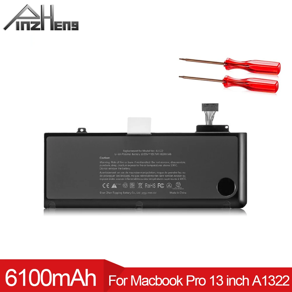 

PINZHENG Laptop Battery For Apple MacBook Pro 13'' A1322 A1278 Mid 2019 2010 2011 2012 MB990 MB991 MC700 MC374 MD313 MD101 MD314
