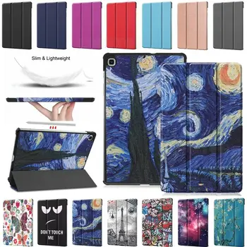 

Magnetic Leather Smart Case Stand Cover For Samsung Tab S6 Lite 10.4" P610 P615 Print Patterned Flip Tablet Case Shell