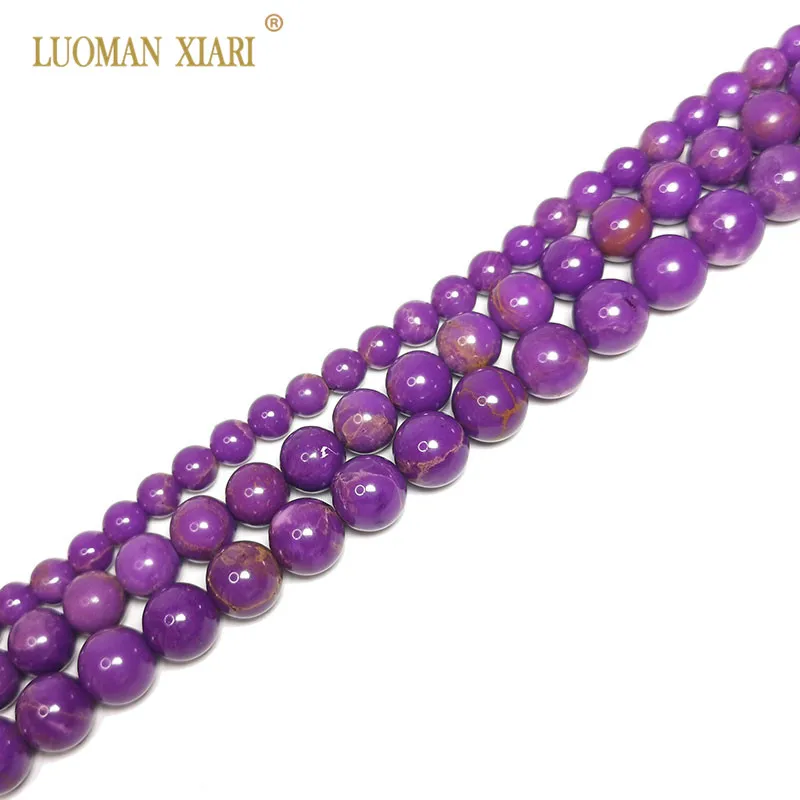 

Fine Deep Purple AAA 100% Natural Phosphosiderite Gemstone Round Stone Beads For Jewelry Making DIY Bracelet Necklace 6/8/10MM