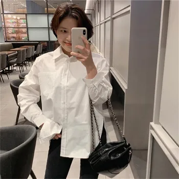 

SuperAen Korean Style Women Shirts New 2020 Wild Spring and Autumn Long-sleeved Ladies Blouses Ans Tops Fashion Women Clothing