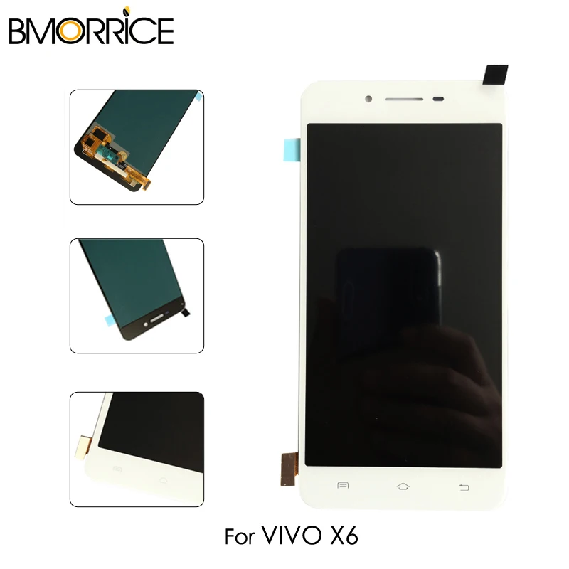 

AMOLED For VIVO X6 X6A X6 Plus LCD Display OLED Touch Screen Digitizer Full Assembly Replacement 5.2'' White No Frame