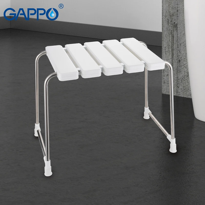 GAPPO настенные сиденья для душа настенный стул для ванной Складной Сиденье для ванной из цельного дерева нержавеющая сталь скамейки кресла с креплением к стене