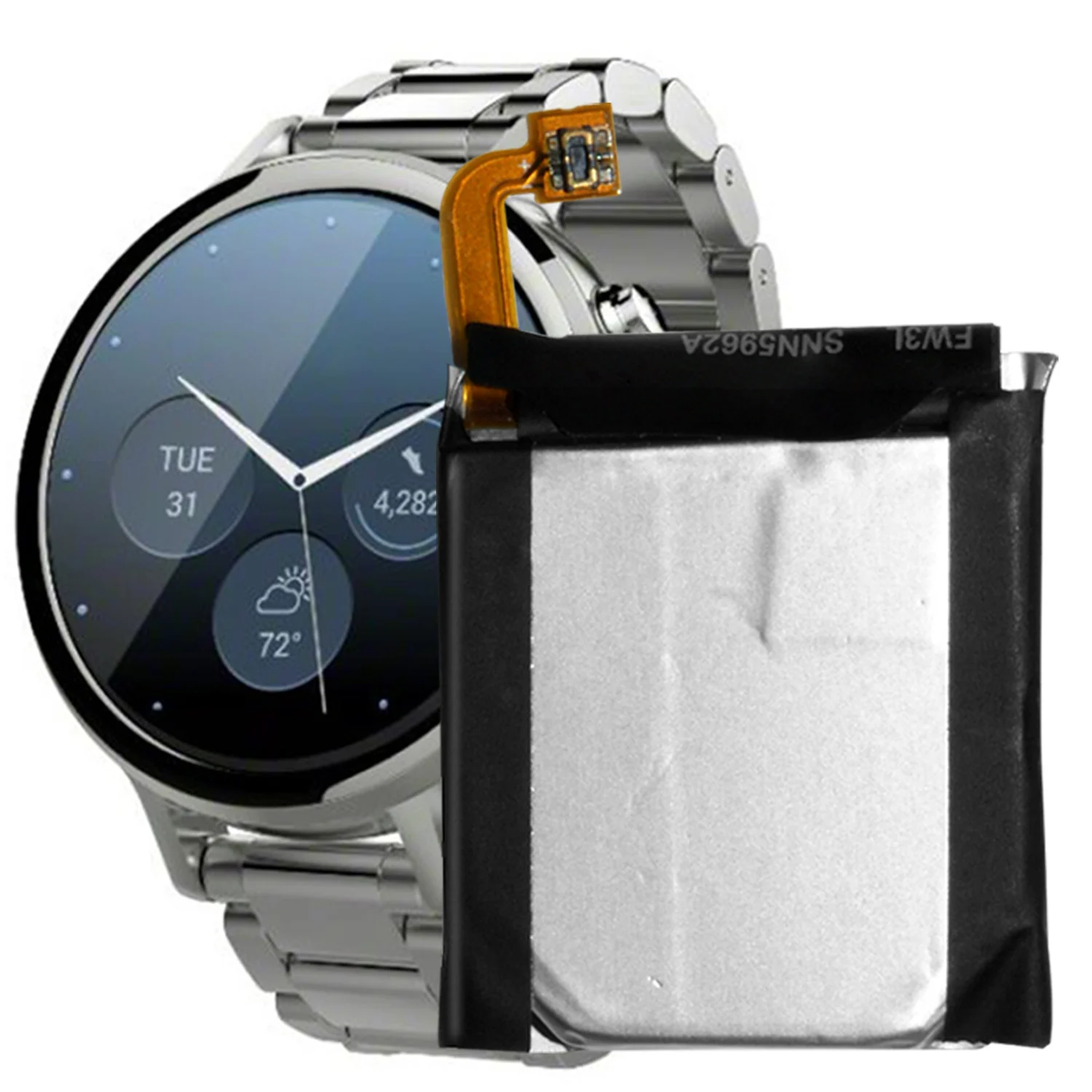 Аккумулятор FW3L для смарт-часов Motorola Moto 360 2-го поколения батарея 46 мм SNN5962A запасная