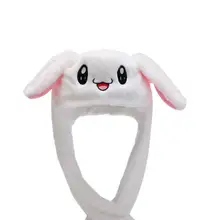 

Shaking Same Network Red Rabbit Ears Caps Pinch Ears Will Move Rabbit Hat Elephant Panda Unicorn Airbag Cap