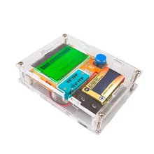 Medidor de esr mega328 transistor tester digital v2.68 ESR-T4 diodo triode capacitância mos/pnp/npn lcr 12864 tela lcd tester