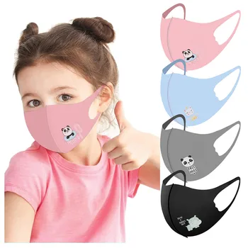 

4pcS Baby Kids Mask Washable Cartoon Printed Fashion Comfortable School Face Mask Dustproof Windproof Coldproof Mask Mascarar