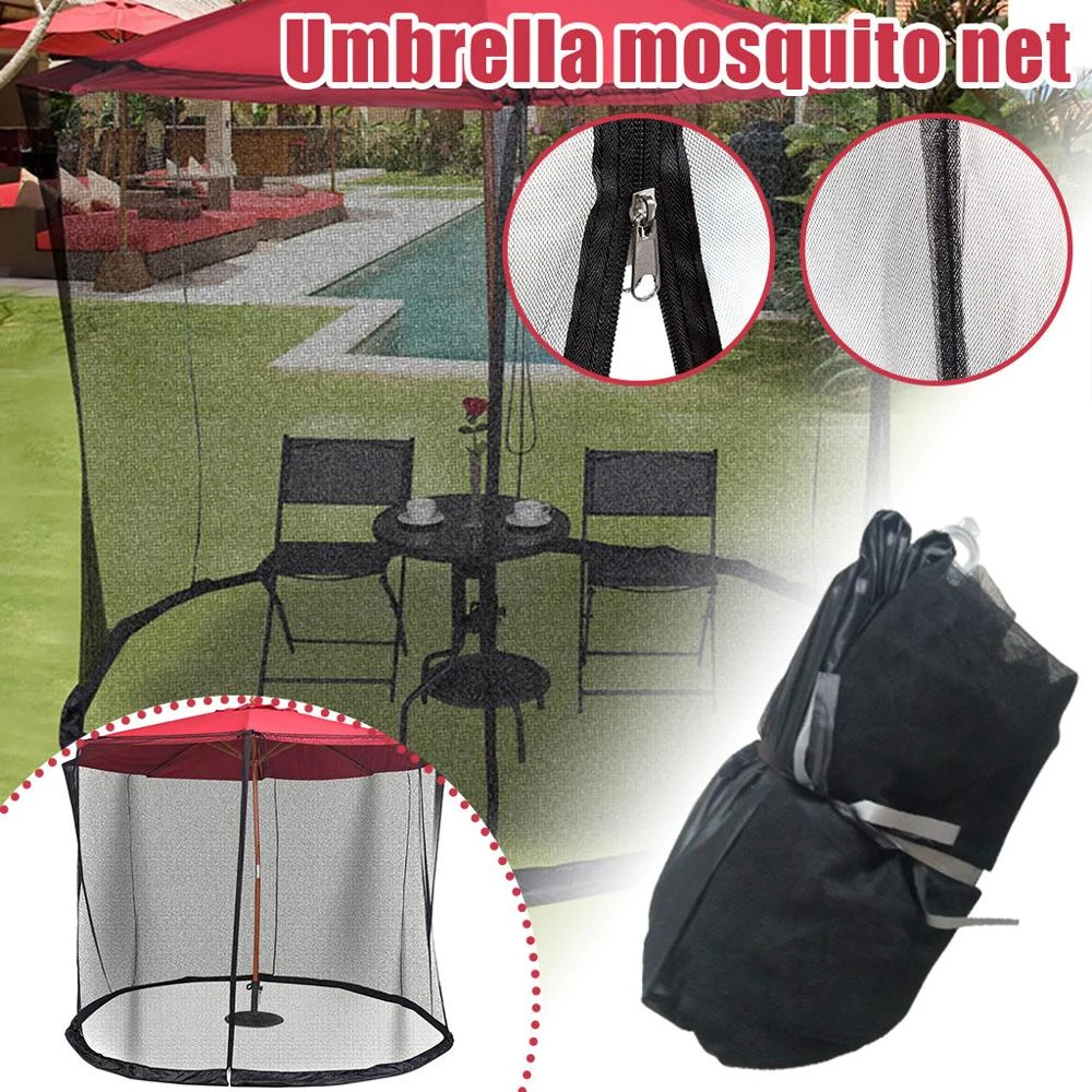 Patio Umbrella Mosquito Netting Mesh Screen With Zipper For Umbrellas Patio Tables Cd Window Screens Aliexpress