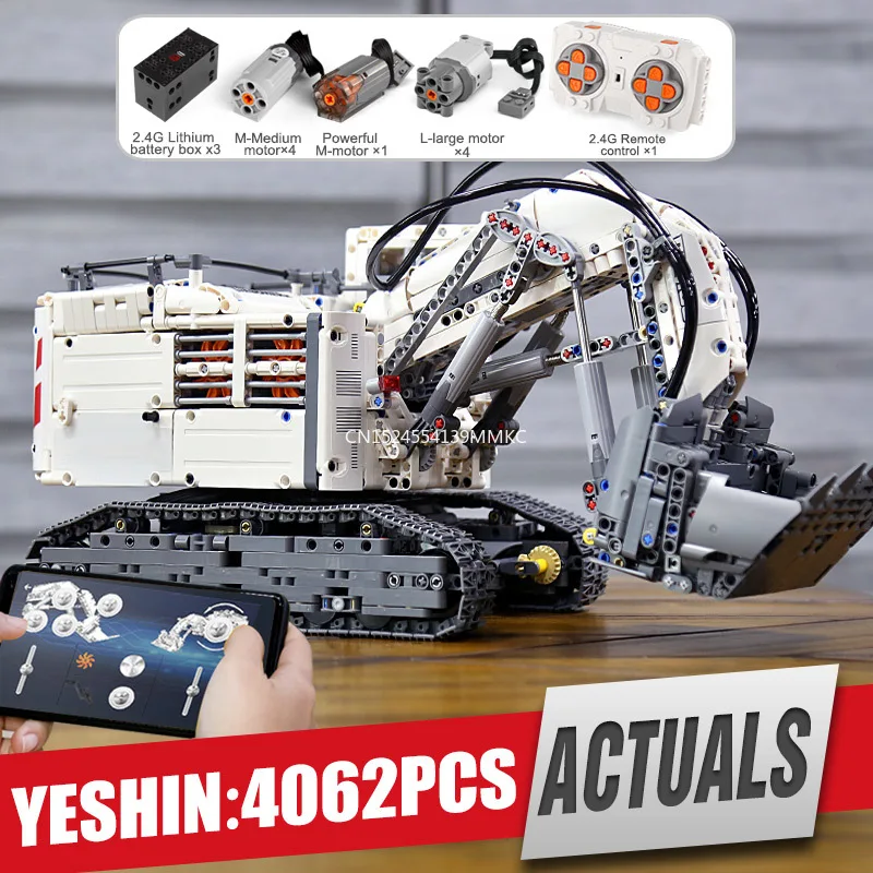 

Technic Car Toys Compatible 42100 R 9800 Excavator Crane Kids Christmas Toys Building Blocks Bricks