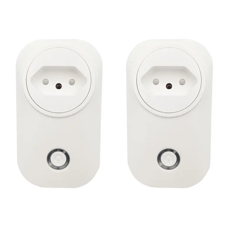 2 pack Умная вилка Wifi умная розетка BR бразильская вилка 16А монитор мощности Tuya умная жизнь Голосовое управление работает с Alexa Google Home IFTTT - Цвет: 2 pack
