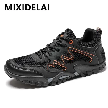 

2020 New Brand Summer Men's Shoes Breathable Mesh Men Casual Shoes Outdoor Comfortable Sneakers Fashion Flats Plus size 38-46