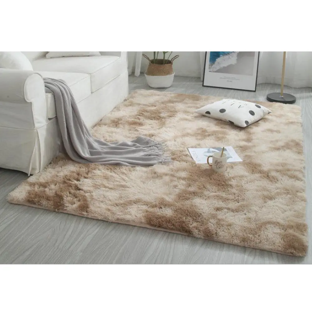 Camel 40x60cm Современный абстрактный Коврик для спальни, гостиной, пушистый коврик с ворсом, плюшевый ковер LBShipping - Цвет: Camel 40x60cm