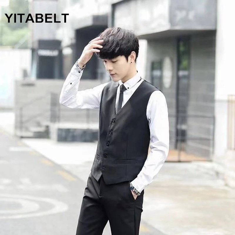 

Smart Fiber Charging Heating Men Suit V Neck USB Charging Fever Vest Formal Jacket
