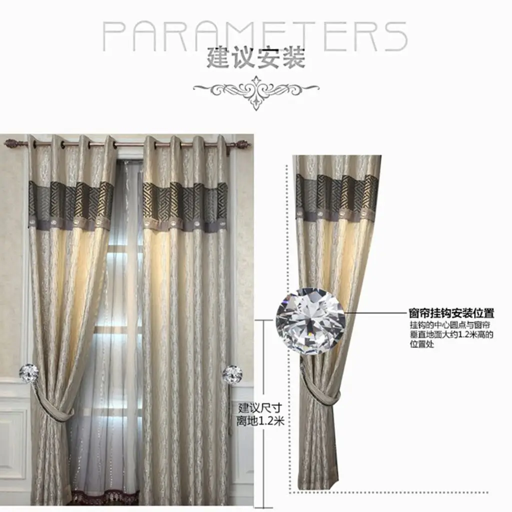Alloy Crystal Curtain Hold Backs Tie Back Wall Hook Holder Hanger 3 Pattern