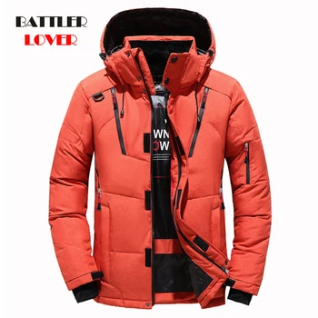 

High Quality Thick Warm Winter Jacket Men Hooded Thicken White Duck Down Parka Coat Casual Down Mens Overcoat With Many Pockets