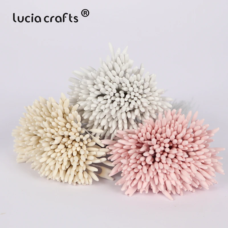 Lucia crafts 288 шт 2 мм матовый белый одна голова цветок Stamen DIY Pistil торт Декор Ремесло C1201