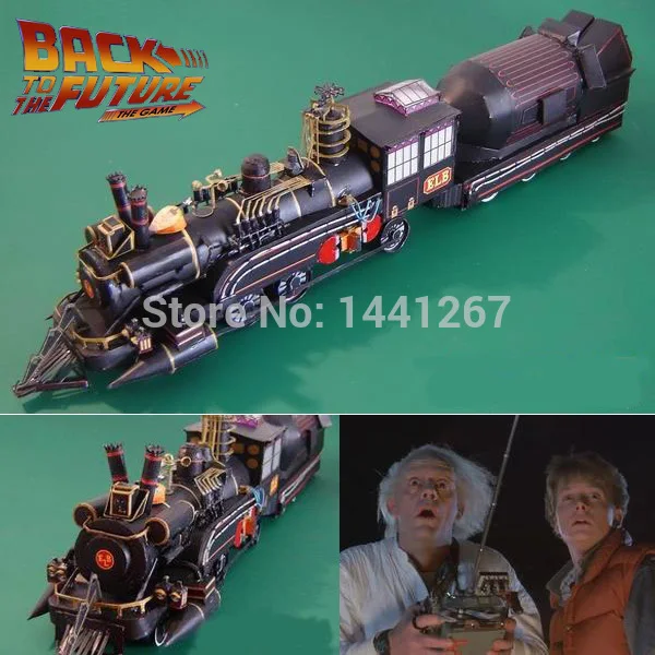 Movie Back To the Future Dr Barlett Train Sets Classic 3D Paper Model Railroader Paper Crafts Models Toys Children 3d paper model paper jigsaw puzzle