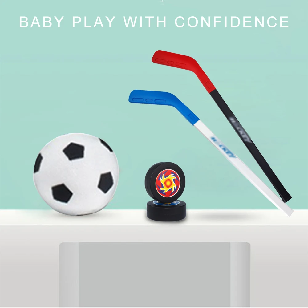 

Kids Children Ice Hockey Stick Training Tools Toy Kids Sports Soccer & Field Hockey Goals with Balls Pump Toy Set Football Toys