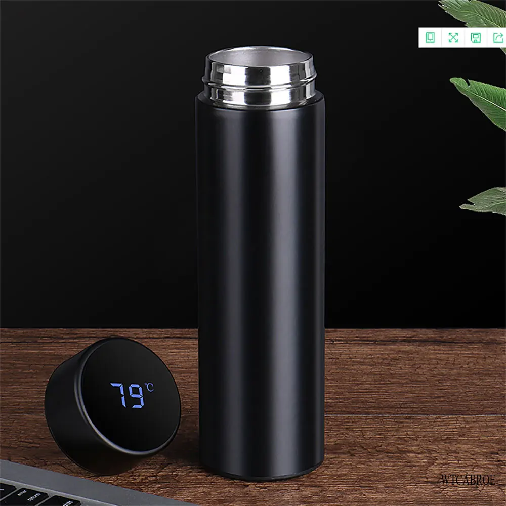 thumbnail image 1 of 500ml Coffee Thermos Intelligent Stainless Steel Water Bottle Cup Temperature Display Vacuum Flasks Travel Thermal Mug Keep Cup, 1 of 5