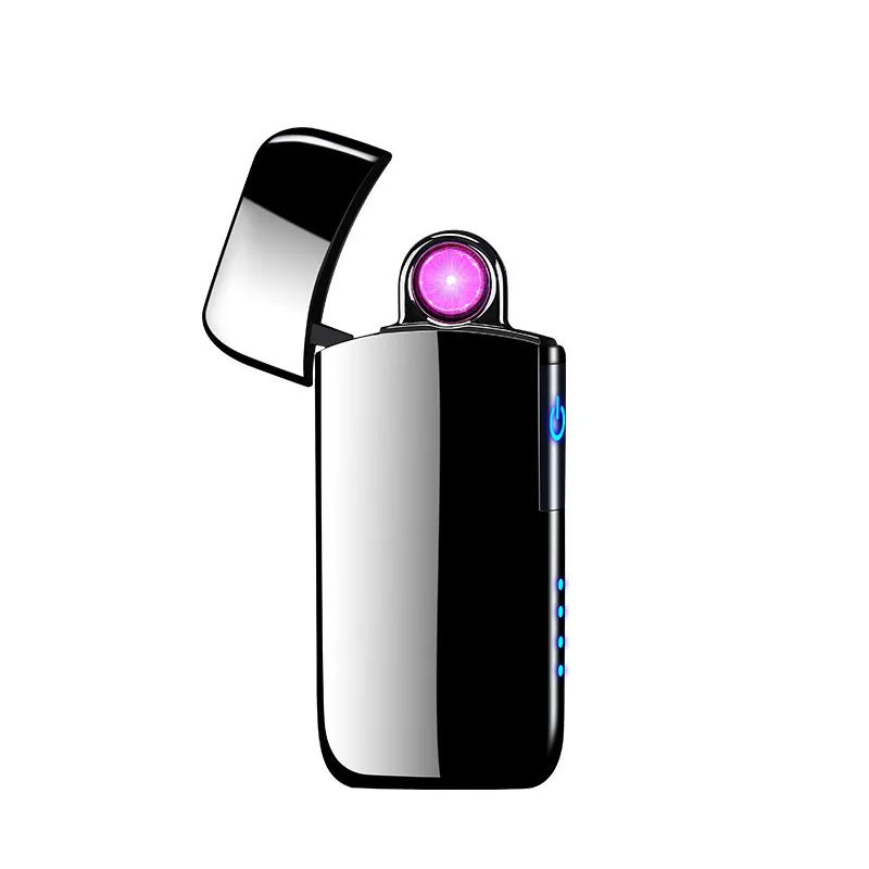 USB зажигалка с зарядкой от спиннинга металлическая интеллектуальная сенсорная