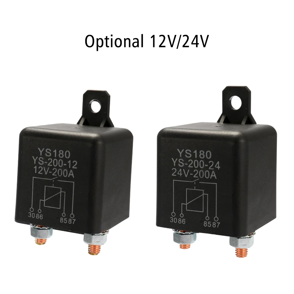 

Hot YS180 200A 24V Car Relay Small Size Lightweight Portable Vehicle Electronic Control Element with 7 Silver Contactors
