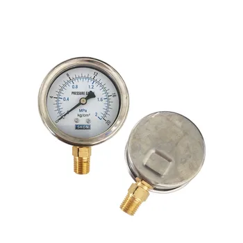 

YN60 Radial PT1/4 Copper Joint Stainless Steel 0-2Mpa Pressure Gauge 0-20bar Loss Treatment