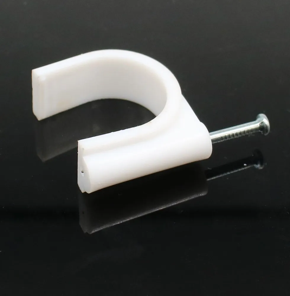 Cable organizer 100PCS Round Cable Wire Clips 4mm 6mm 8mm 10mm Cable Management RG6 CAT6 RJ45 Electrical Wire Cord Tie Holder Circle Clips