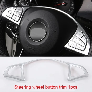 

For Mercedes Benz CLA CLA200 220 chrome steering wheel button trim 1pc