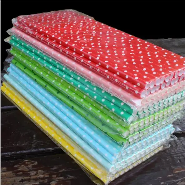 200pc Biodegradable Paper Straw Christmas Wedding Party Drinking Straw Birthday Party Decorations Creative Straws Party Supplies