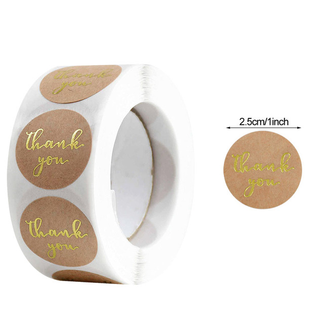 Thank You Stickers Seal Labels Scrapbook Handmade Sticker Wedding Party Christmas Gift Bag Decorations