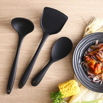 

Silicone Spatula Style Shovel Spoon Soup Shell Rice Scoop Rice More Turnkey Kitchen Three-piece Suit High Temperature Resistant