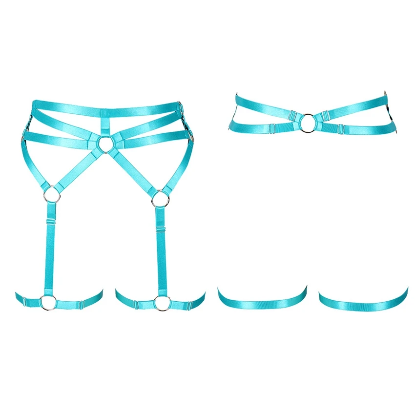 Harness Waist Garter Belt Women Suspender Stockings Wedding Dance Punk Gothic Body Caged Leg Plus Size Elastic Sexy Lingerie