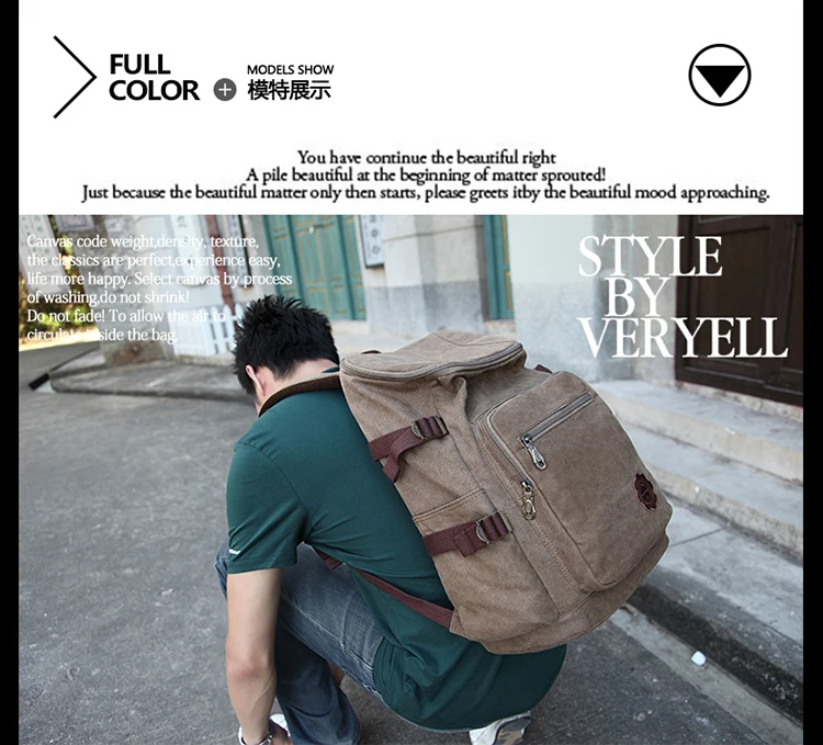 Groe Kapazitat шуттером Tasche Herren поездка Leinwand рюкзак унисекс Taschen мехом для подростка Schule Rucksacke