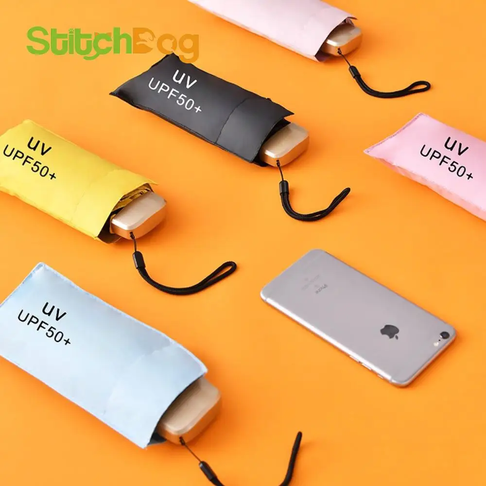 Ultra-light 50% off sunny umbrellas folding umbrellas mini pocket creative vinyl sun protection sun umbrella pocket