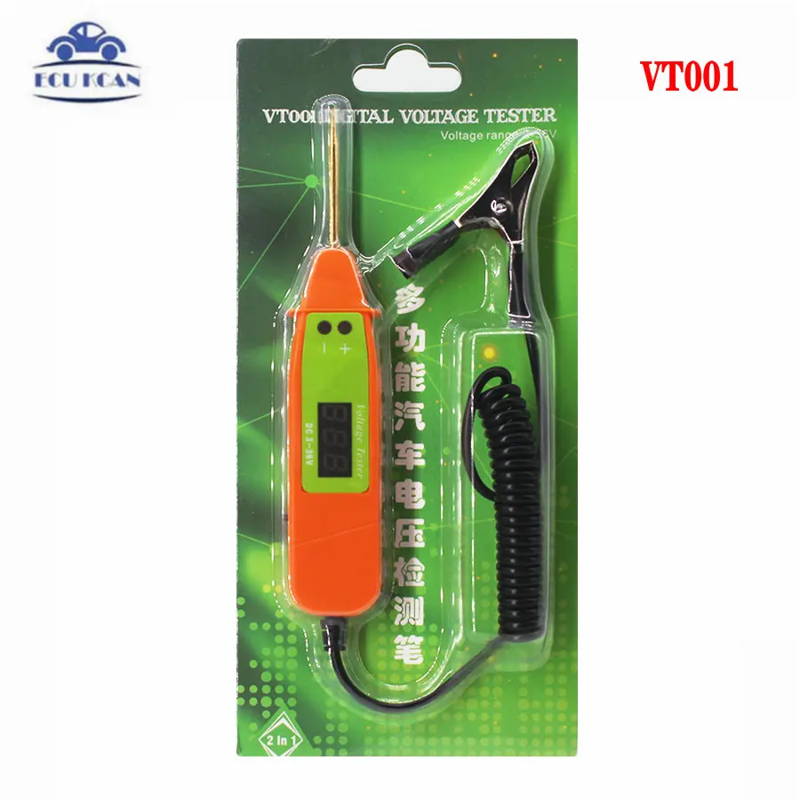 

Professional Voltage Tester VT001 Voltage Range DC 3V to 36V 2 in 1 for Car voltage tester Pen