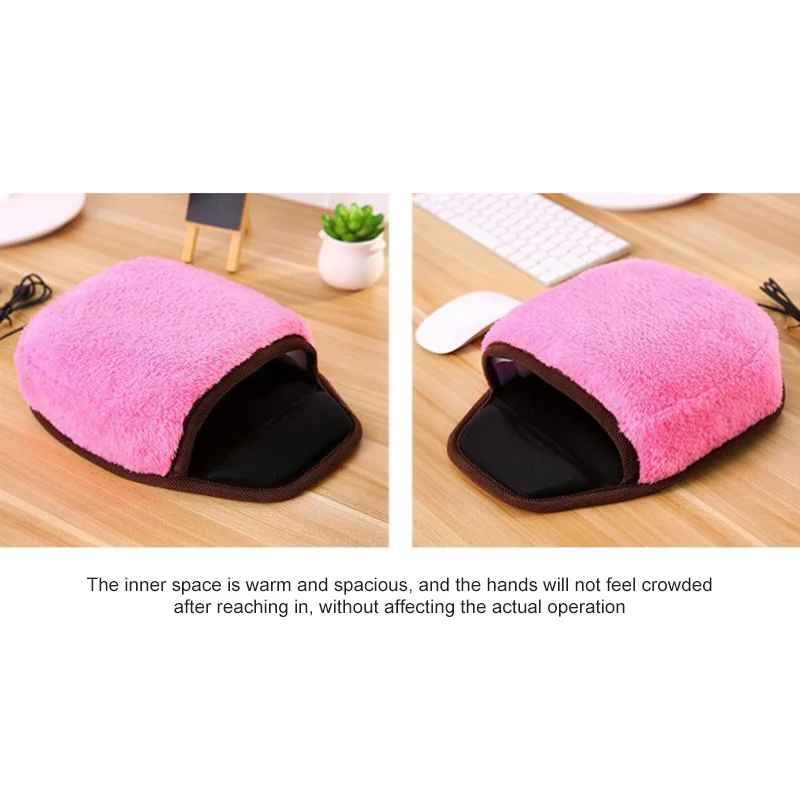 Hand Warmer Thermal Mouse Pad USB Heated Fleece Warm Winter Wristguard Comfy Mouse Mat