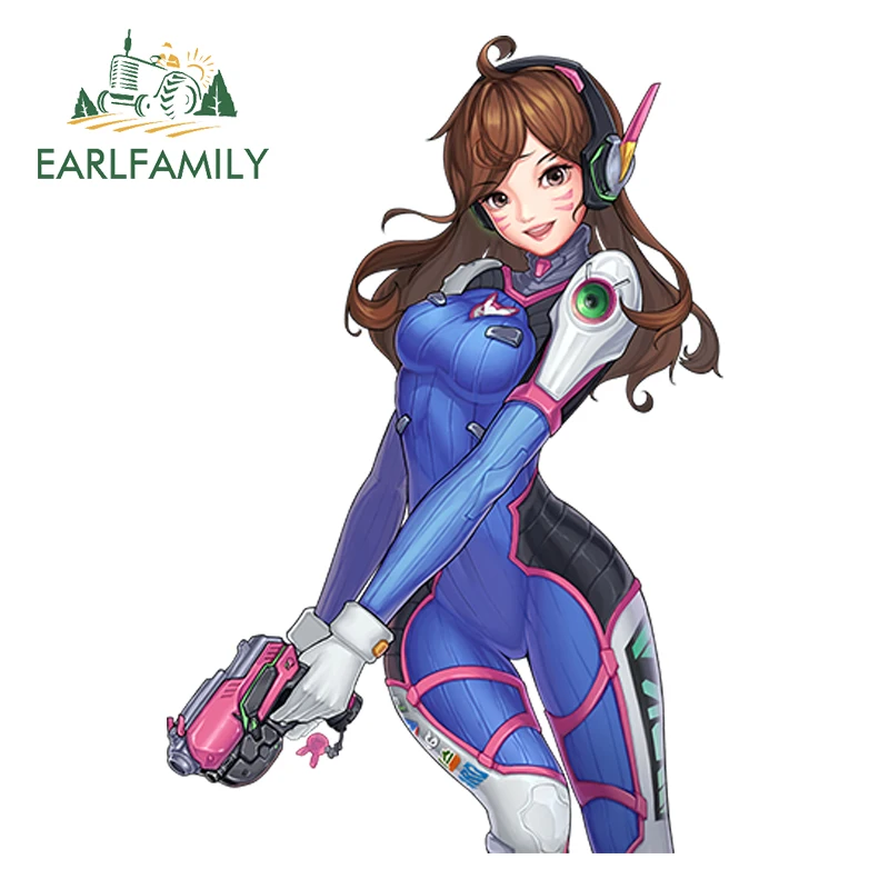 EARLFAMILY 13 см x 8 Φ Overwatch - D.Va (Hana Song) наклейка на мотоцикл автомобиль стикер |