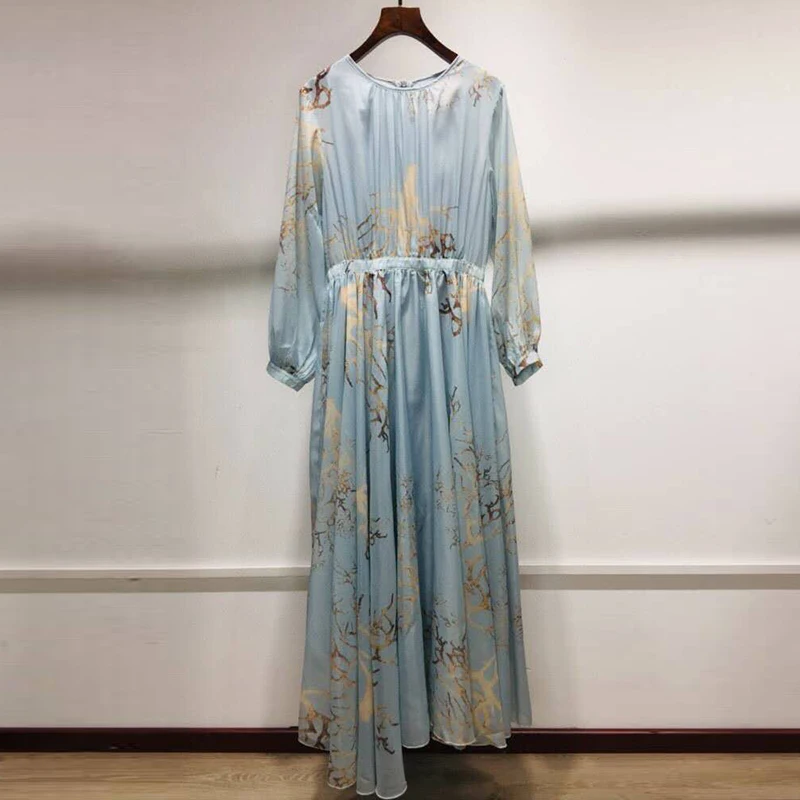 AELESEEN Runway Fashion Women Autumn Dress