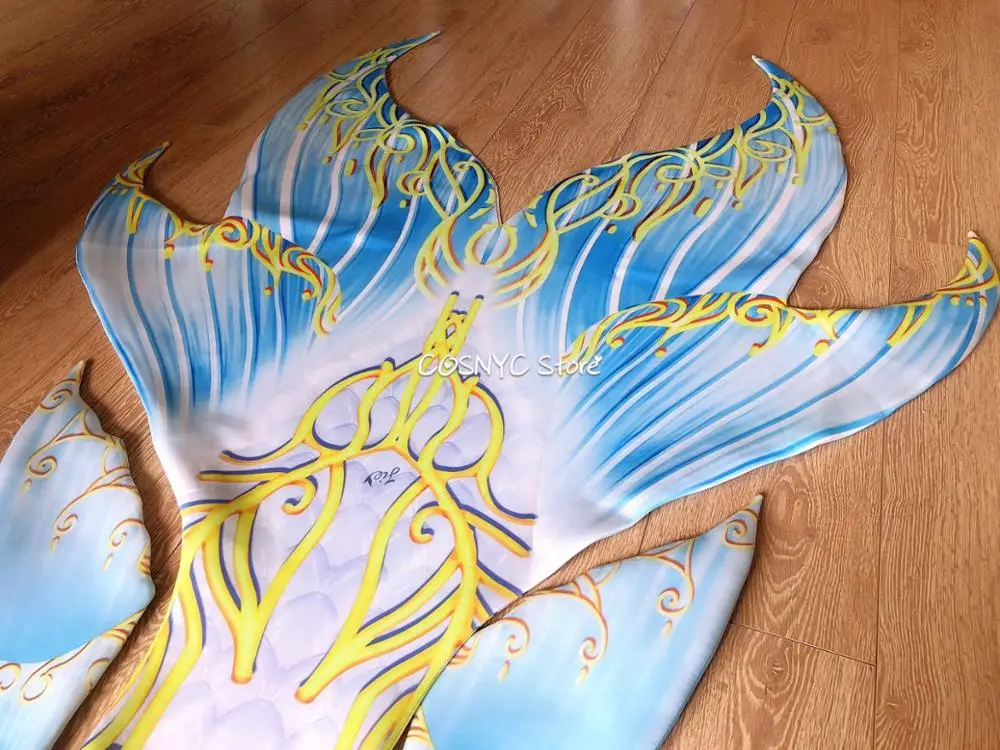 Русалки супер длинные фатиновые хвост блестками купальник бюстгальтер Mermaid с