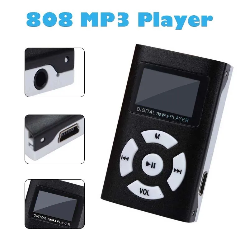 Модный USB мини MP3-плеер ЖК-экран Поддержка 32 ГБ Micro SD TF карта 3,5 мм стерео разъем как Micro SD/TF кардридер# pingyou