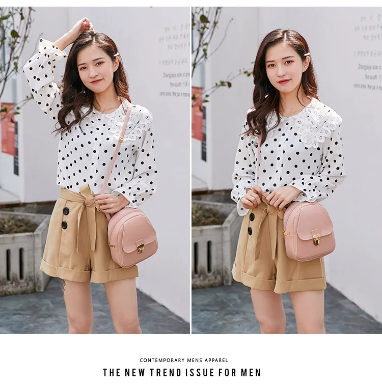 2019 новая стильная женская сумка на плечо в Корейском стиле на весну и лето, Универсальный двойной рюкзак на плечо Mini Small Ba
