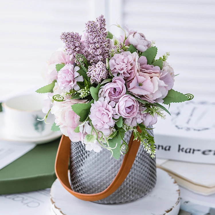 JAROWN Artificial Spikelet Flower Grass DIY Wedding Bouquet Home Decoration Fake Flowers Arrangement Flower Material Yonago (27)