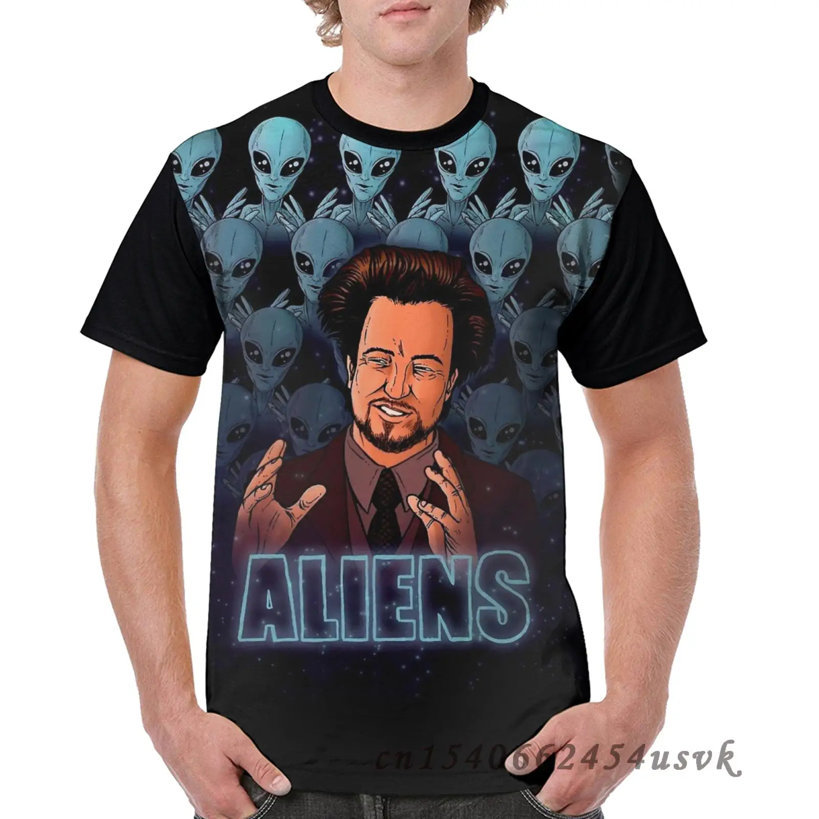 Мужская футболка с забавным принтом &quotинопланетянин&quot (Giorgio Tsoukalos) женские топы