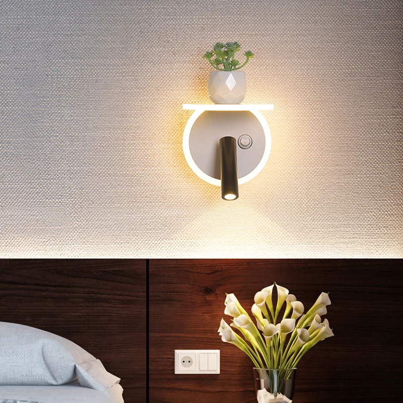 Минималистичный современный светодиодный настенный светильник для гостиной