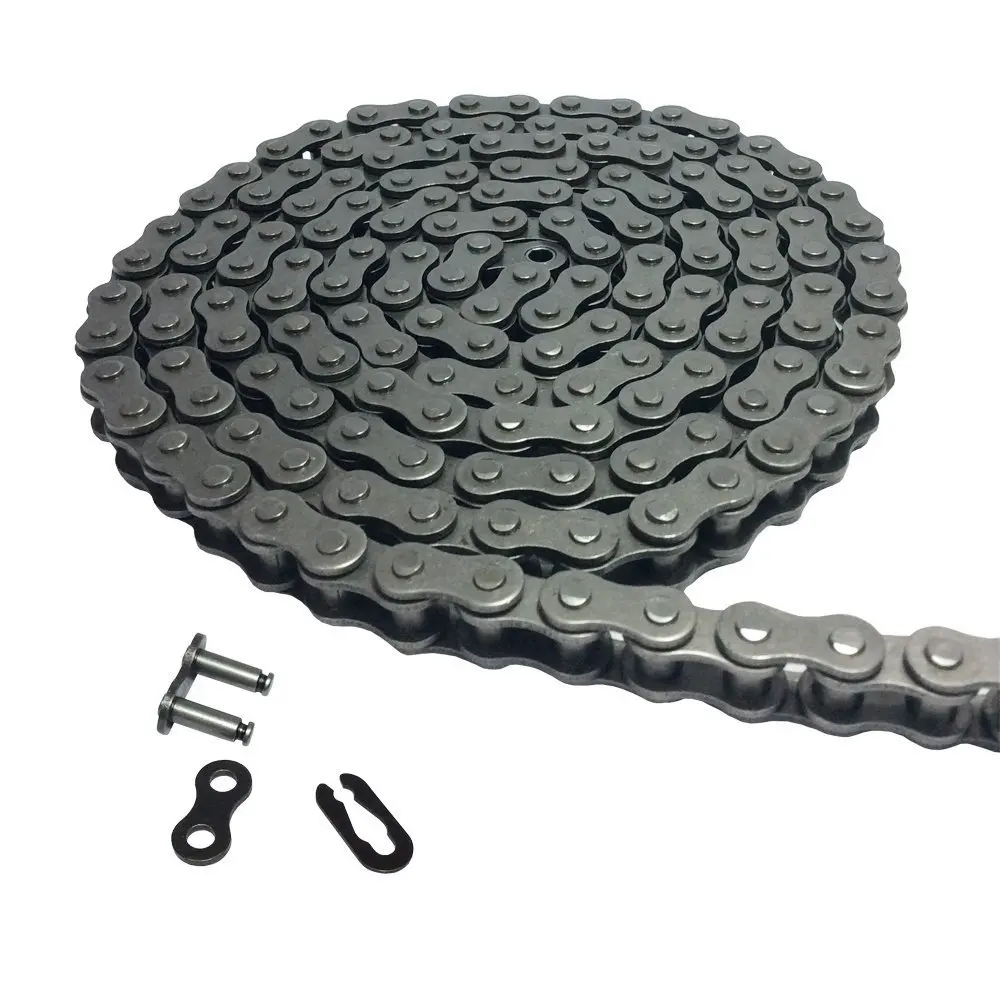 

1.7 Feet 0.53Meter 04C 25H Roller Chain with 1 Connecting Link Carbon Steel 04C 25H Roller Chain 875 Lb Average Tensile Strength