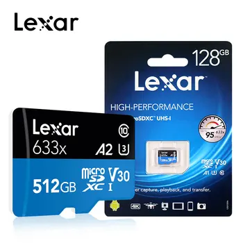 

Lexar 633X New Original 95mb/s Micro SD card 512GB 128g 256GB SDXC SDHC Memory Card Reader Uhs-1 For Drone Gopro Sport Camcorder
