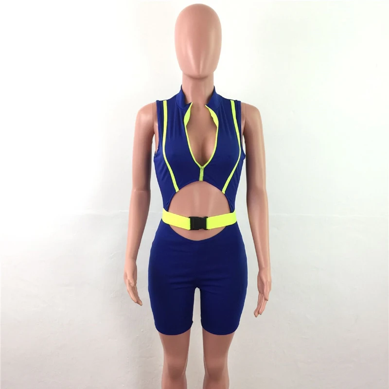 Новое поступление женский неоновый комбинезон в полоску в стиле пэчворк полый обтягивающий сексуальный комбинезон женский облегающий спортивный фитнес сетчатый боди