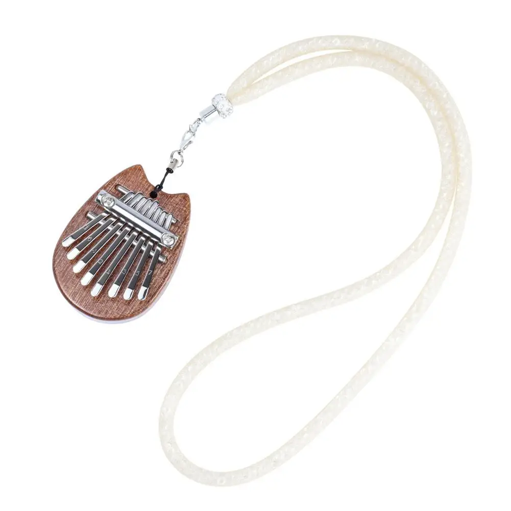 mbira madeira maciça presente brinquedo com cordão pingente presentes