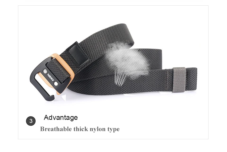 men's belts for jeans New Men's Elastic Belt For Jeans Pants Metal Buckle Casual Nylon Belt Wear-resistant Woven Stretch Outdoor Sports Accessories belts designer