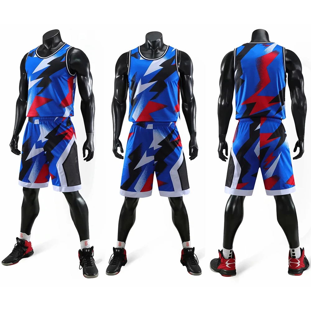 Men Basketball Jersey Sets Uniforms kits breathable Sports clothing Youth Training basketball jerseys shorts customized Basketball Jerseys