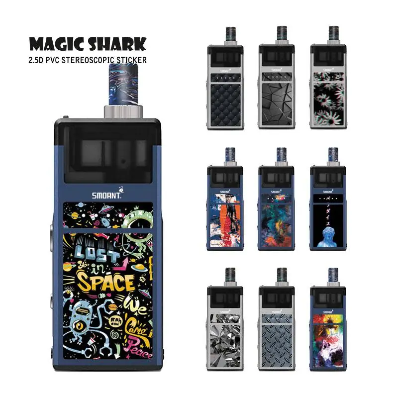 

Magic Shark High Quality Colorful Painting Lost Space Flower Floor Print Film Skin Sticker Case for Smoant Pasito No Fade